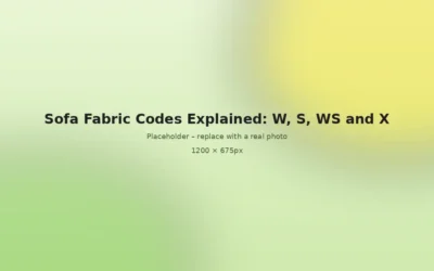 Sofa Fabric Codes Explained: W, S, WS and X